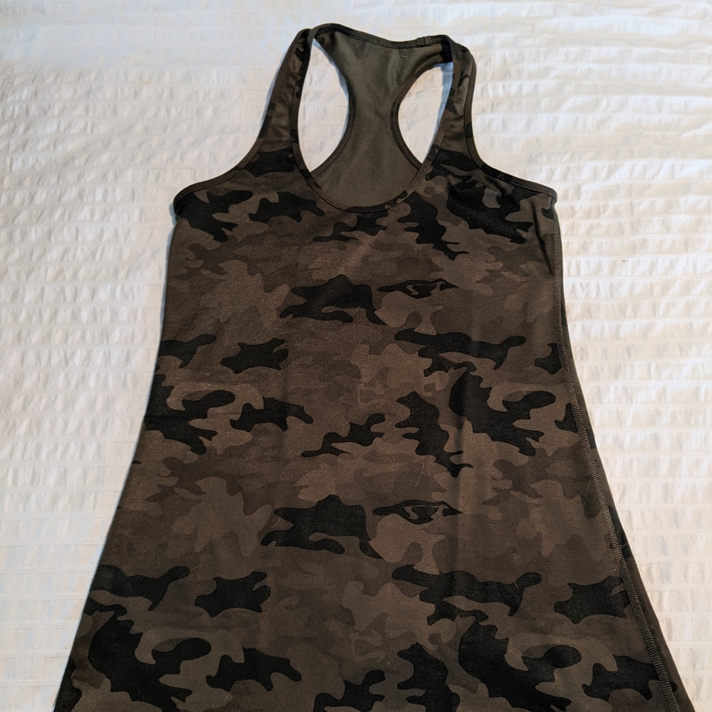 lululemon athletica Camouflage Tank Top - Black and Green